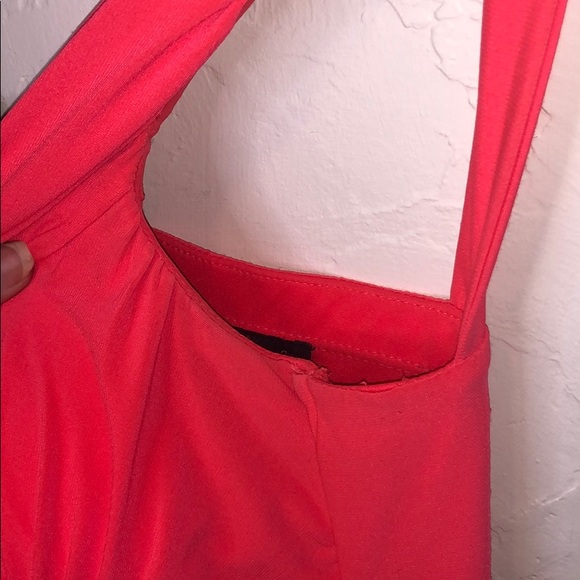 City Triangles Orange One Shoulder Dance Dress - Picture 6 of 8
